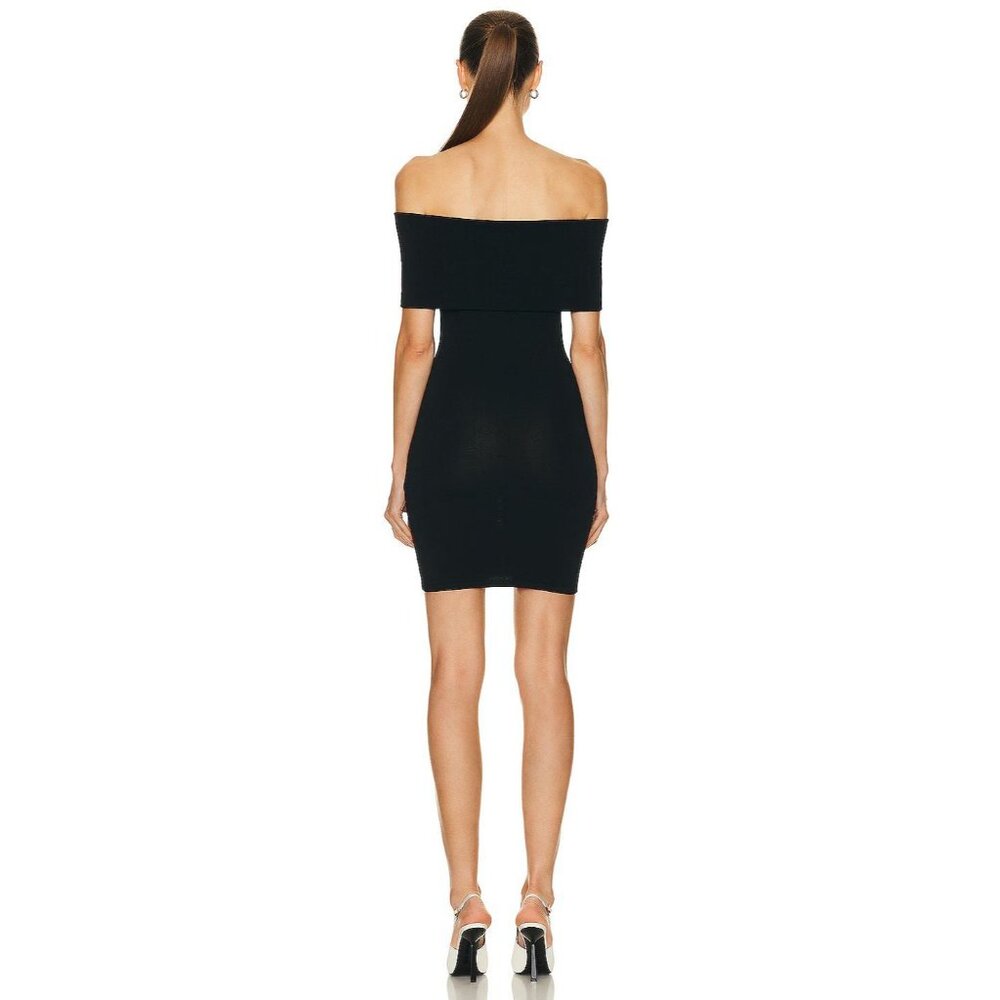 WARDROBE.NYC Off The Shoulder Mini Dress in Black Small New Womens Stretchy - Picture 2 of 16